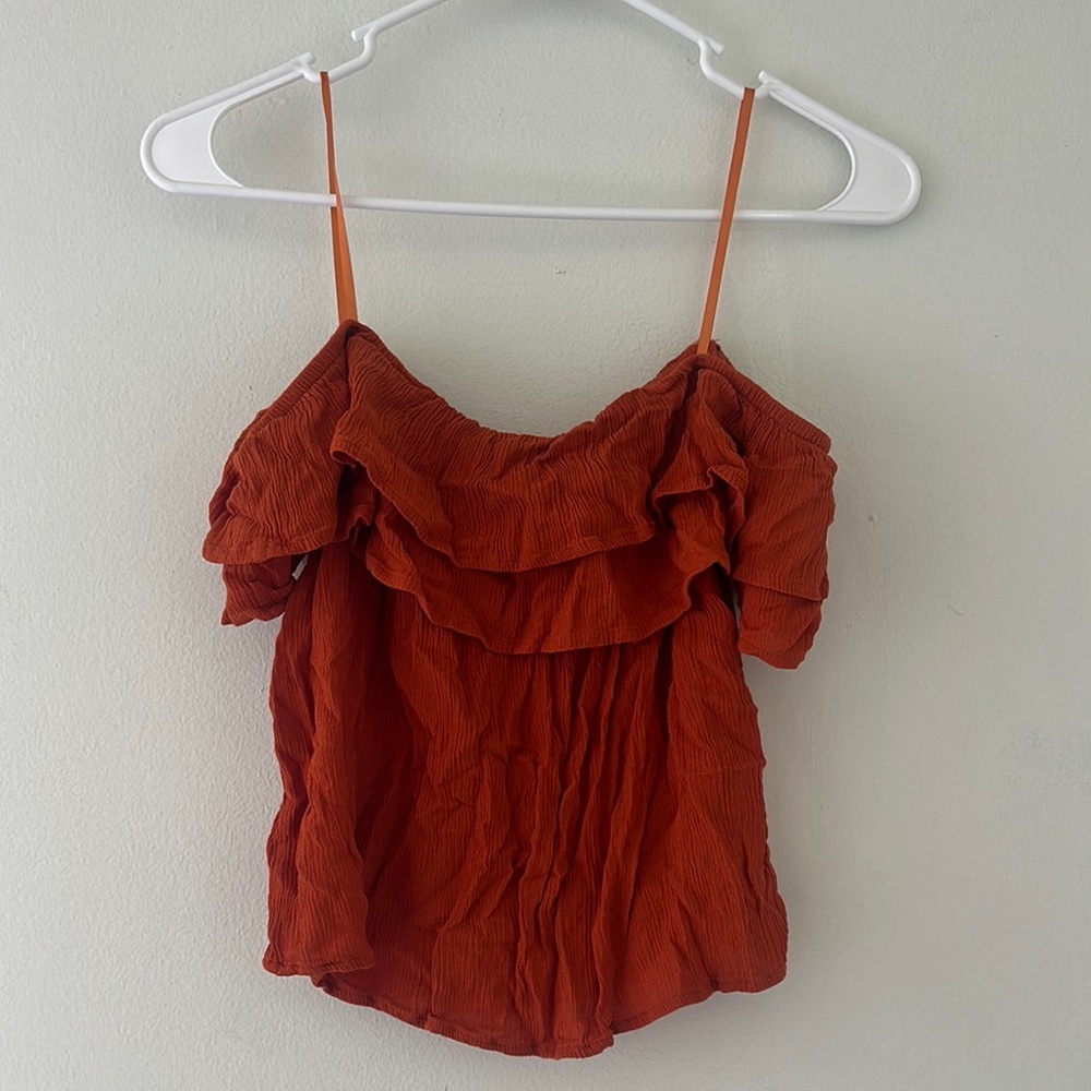 One Clothing Orange Blouse Elegant and Stylish